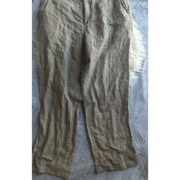 VTG Polo By Ralph Lauren Men’s Linen Flax BrownCASUAL DRESS PANTS TROUSERS 36/30 - Picture 8 of 15